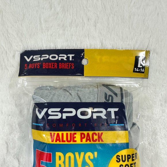 Vsport Boys' 5-Pack Boxer Briefs multi, 14-16 (Boys) Classic Fit Value Pack NEW - Picture 2 of 7